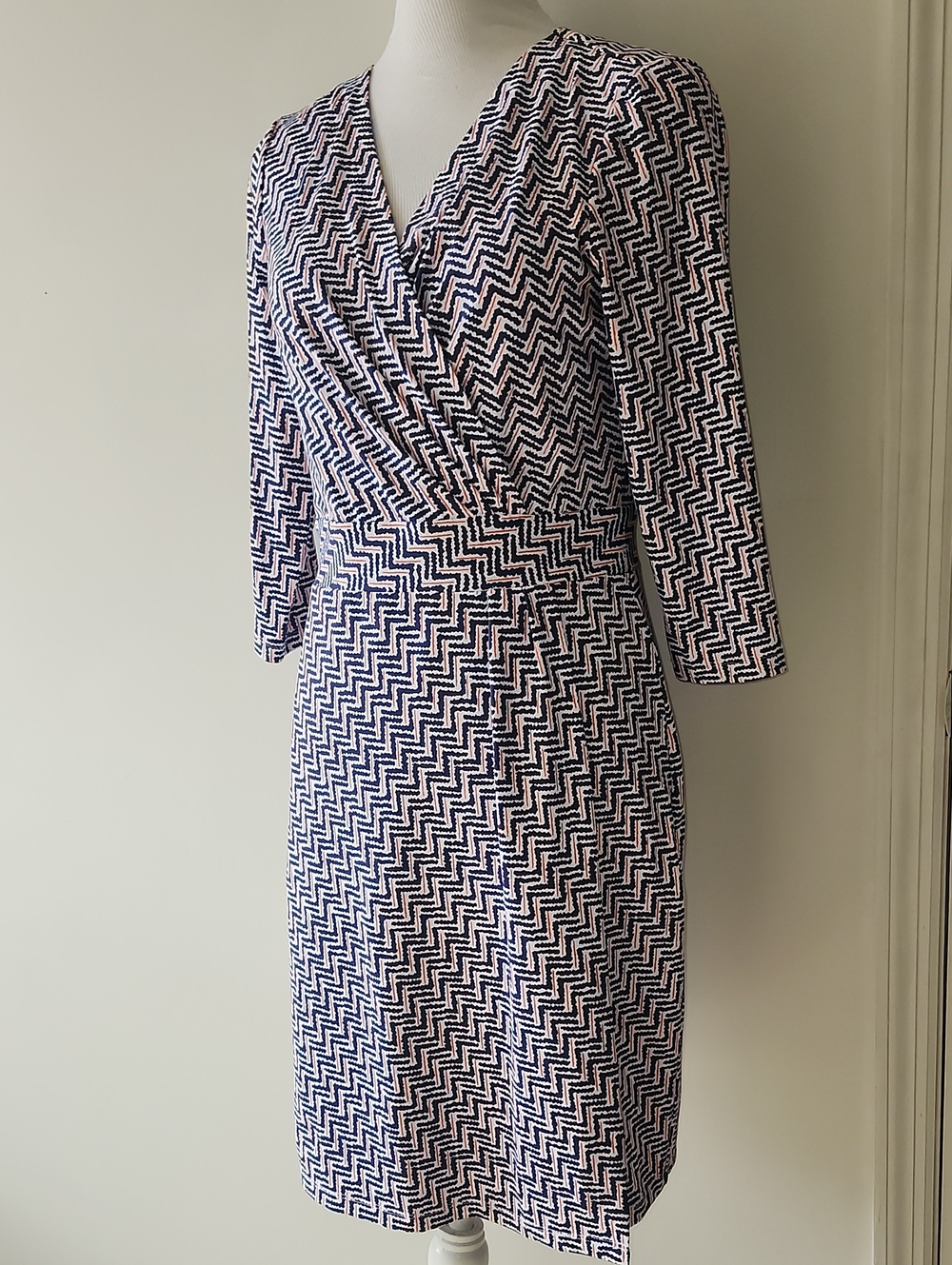 J.McLaughlin Lanie Dress Catalina Cloth Travel Faux Wrap Small